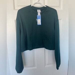 Adidas Women's Dark Green Long Sleeve Tee
